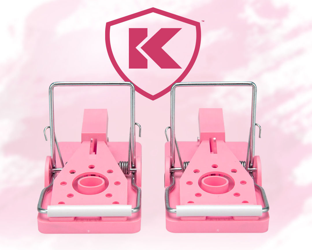 Kness created one-of-a-kind pink Snap-E mousetraps