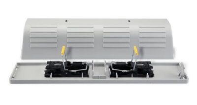 Snap-E Cover open with two snap traps inside